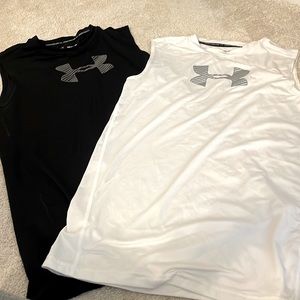 2 Boys XL Under Armour Fitted Muscle Tees.